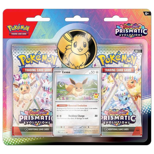 Pokemon TCG 2 Pack Blister : Scarlet & Violet Prismatic Evolutions Tech Sticker Collection