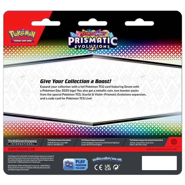 Pokemon TCG 2 Pack Blister : Scarlet & Violet Prismatic Evolutions Tech Sticker Collection