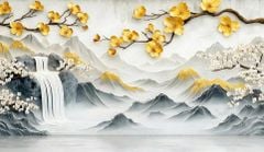 1179 - TRANH DÁN TƯỜNG PHÒNG KHÁCH - TRANH TRANG TRÍ - TRANH DÁN TƯỜNG TIỂU CẢNH - KIỂU TRANH LIỀN KHỔ| MÃ T3D-1519687509