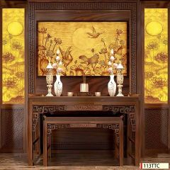 TRANH TREO TƯỜNG - TRANG TRÍ PHÒNG THỜ - CHỦ ĐỀ TRANH TRÚC CHỈ ĐƠN NGANG - KHỔ LỚN