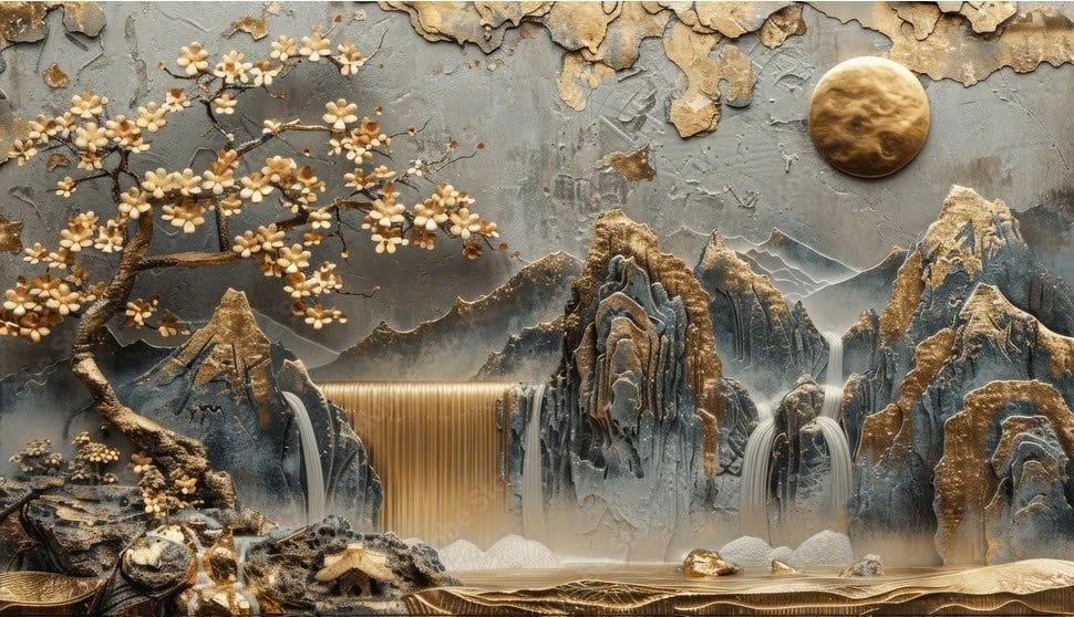 TRANH TREO PHÒNG KHÁCH - TRANH TRANG TRÍ - TRANH TREO TƯỜNG PHONG CẢNH THIÊN NHIÊN - KIỂU TRANH NGANG | MÃ T3D-1047898796