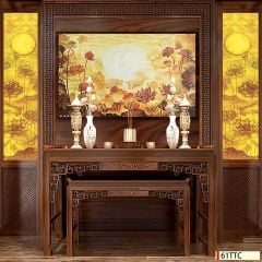 TRANH TREO TƯỜNG - TRANG TRÍ PHÒNG THỜ - CHỦ ĐỀ TRANH TRÚC CHỈ ĐƠN NGANG - KHỔ LỚN