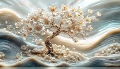 1177 - TRANH DÁN TƯỜNG PHÒNG KHÁCH - TRANH TRANG TRÍ - TRANH DÁN TƯỜNG TIỂU CẢNH - KIỂU TRANH LIỀN KHỔ| MÃ T3D-1416472713