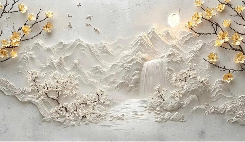 1178 - TRANH DÁN TƯỜNG PHÒNG KHÁCH - TRANH TRANG TRÍ - TRANH DÁN TƯỜNG TIỂU CẢNH - KIỂU TRANH LIỀN KHỔ| MÃ T3D-1519686938