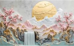 TRANH TREO PHÒNG KHÁCH - TRANH TRANG TRÍ - TRANH TREO TƯỜNG PHONG CẢNH THIÊN NHIÊN - KIỂU TRANH NGANG | MÃ T3D-1050958076