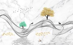 TẤM ỐP TƯỜNG PVC - VÁCH TRANG TRÍ - TẤM ỐP TRANG TRÍ PHÒNG KHÁCH, VÁCH TIVI - TẤM ỐP VÂN ĐÁ TRỪU TƯỢNG | MÃ FF-128A