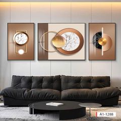 1059 - TRANH TREO PHÒNG KHÁCH SOFA - TRANH TRANG TRÍ - TRANH TREO TƯỜNG HIỆN ĐẠI TRỪU TƯỢNG - KIỂU TRANH GHÉP BỘ 3 BỨC | MÃ A1-1288