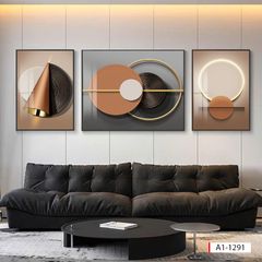 1063 - TRANH TREO PHÒNG KHÁCH SOFA - TRANH TRANG TRÍ - TRANH TREO TƯỜNG HIỆN ĐẠI TRỪU TƯỢNG - KIỂU TRANH GHÉP BỘ 3 BỨC | MÃ A1-1291