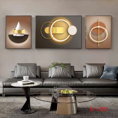 1065 - TRANH TREO PHÒNG KHÁCH SOFA - TRANH TRANG TRÍ - TRANH TREO TƯỜNG HIỆN ĐẠI TRỪU TƯỢNG - KIỂU TRANH GHÉP BỘ 3 BỨC | MÃ A1-1295