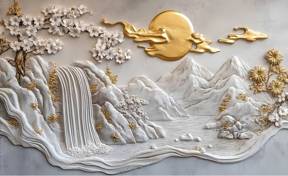 TRANH TREO PHÒNG KHÁCH - TRANH TRANG TRÍ - TRANH TREO TƯỜNG PHONG CẢNH THIÊN NHIÊN - KIỂU TRANH NGANG | MÃ T3D-1050957750