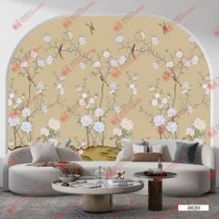 TRANH VẢI DÁN TƯỜNG PHÒNG KHÁCH - TRANH VẢI HOA 3D - TRANH TRANG TRÍ | MÃ AW269