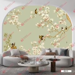 TRANH VẢI DÁN TƯỜNG PHÒNG KHÁCH - TRANH VẢI HOA 3D - TRANH TRANG TRÍ | MÃ AW270