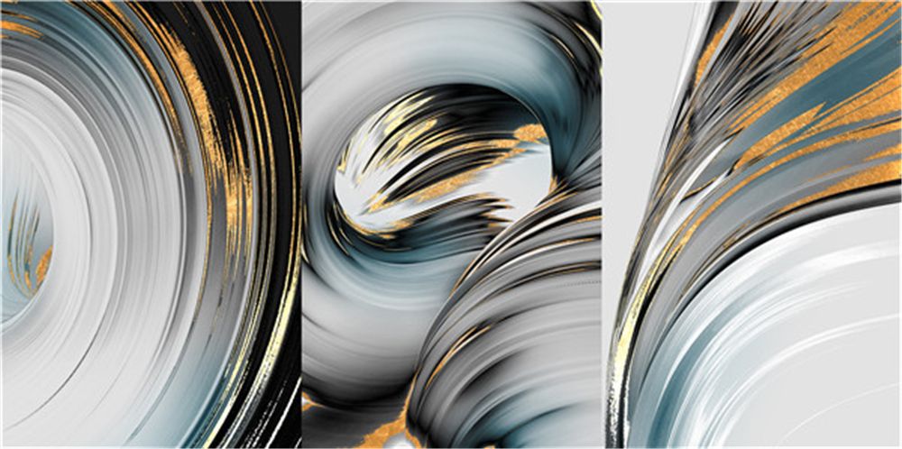 1020 - TRANH TREO TƯỜNG PHÒNG KHÁCH - TRANH HIỆN ĐẠI TRỪU TƯỢNG GHÉP BỘ 3 BỨC - TRANH TRANG TRÍ | MÃ C-232