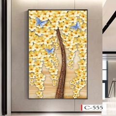 1200 - TRANH TREO HÀNH LANG LỐI ĐI - TRANH TRANG TRÍ - TRANH TREO KIM TIỀN - KIỂU TRANH DỌC | MÃ C-555