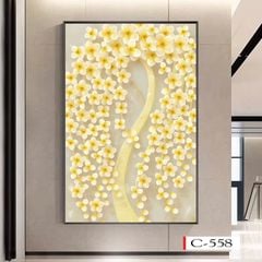 1201 - TRANH TREO HÀNH LANG LỐI ĐI - TRANH TRANG TRÍ - TRANH TREO KIM TIỀN - KIỂU TRANH DỌC | MÃ C-558