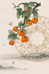 1302 - TRANH TREO HÀNH LANG LỐI ĐI - TRANH TRANG TRÍ - TRANH TREO HOA, BÌNH HOA, QUẢ HỒNG - KIỂU TRANH DỌC | MÃ CT-078