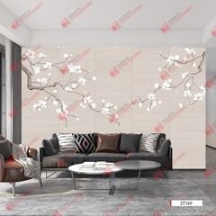 TRANH VẢI DÁN TƯỜNG PHÒNG KHÁCH - TRANH VẢI HOA 3D - TRANH TRANG TRÍ | MÃ DT169