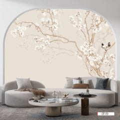 TRANH VẢI DÁN TƯỜNG PHÒNG KHÁCH - TRANH VẢI HOA 3D - TRANH TRANG TRÍ | MÃ DT170