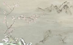 TRANH VẢI DÁN TƯỜNG PHÒNG KHÁCH - TRANH VẢI HOA 3D - TRANH TRANG TRÍ | MÃ DT174