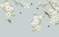 TRANH VẢI DÁN TƯỜNG PHÒNG KHÁCH - TRANH VẢI HOA 3D - TRANH TRANG TRÍ | MÃ DT180