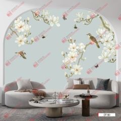 TRANH VẢI DÁN TƯỜNG PHÒNG KHÁCH - TRANH VẢI HOA 3D - TRANH TRANG TRÍ | MÃ DT180