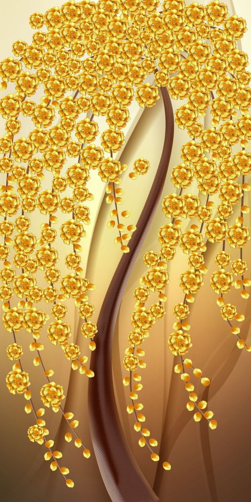 1203 - TRANH TREO HÀNH LANG LỐI ĐI - TRANH TRANG TRÍ - TRANH TREO KIM TIỀN - KIỂU TRANH DỌC | MÃ DT496