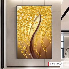 1203 - TRANH TREO HÀNH LANG LỐI ĐI - TRANH TRANG TRÍ - TRANH TREO KIM TIỀN - KIỂU TRANH DỌC | MÃ DT496