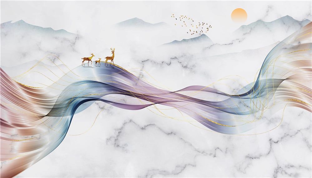 TẤM ỐP TƯỜNG PVC - VÁCH TRANG TRÍ - TẤM ỐP TRANG TRÍ PHÒNG KHÁCH, VÁCH TIVI - TẤM ỐP VÂN ĐÁ TRỪU TƯỢNG | MÃ EF-120