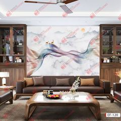 TẤM ỐP TƯỜNG PVC - VÁCH TRANG TRÍ - TẤM ỐP TRANG TRÍ PHÒNG KHÁCH, VÁCH TIVI - TẤM ỐP VÂN ĐÁ TRỪU TƯỢNG | MÃ EF-120