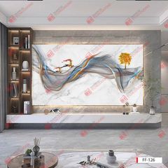 TẤM ỐP TƯỜNG PVC - VÁCH TRANG TRÍ - TẤM ỐP TRANG TRÍ PHÒNG KHÁCH, VÁCH TIVI - TẤM ỐP VÂN ĐÁ TRỪU TƯỢNG | MÃ FF-126