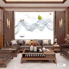 TẤM ỐP TƯỜNG PVC - VÁCH TRANG TRÍ - TẤM ỐP TRANG TRÍ PHÒNG KHÁCH, VÁCH TIVI - TẤM ỐP VÂN ĐÁ TRỪU TƯỢNG | MÃ GF-079