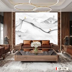 983 - TẤM ỐP TƯỜNG PVC - VÁCH TRANG TRÍ - TẤM ỐP TRANG TRÍ PHÒNG KHÁCH, VÁCH TIVI - TẤM ỐP VÂN ĐÁ TRỪU TƯỢNG | MÃ GF-176