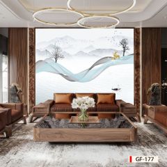 BST161 - TẤM ỐP TƯỜNG PVC - VÁCH TRANG TRÍ - TẤM ỐP TRANG TRÍ PHÒNG KHÁCH, VÁCH TIVI - TẤM ỐP VÂN ĐÁ TRỪU TƯỢNG