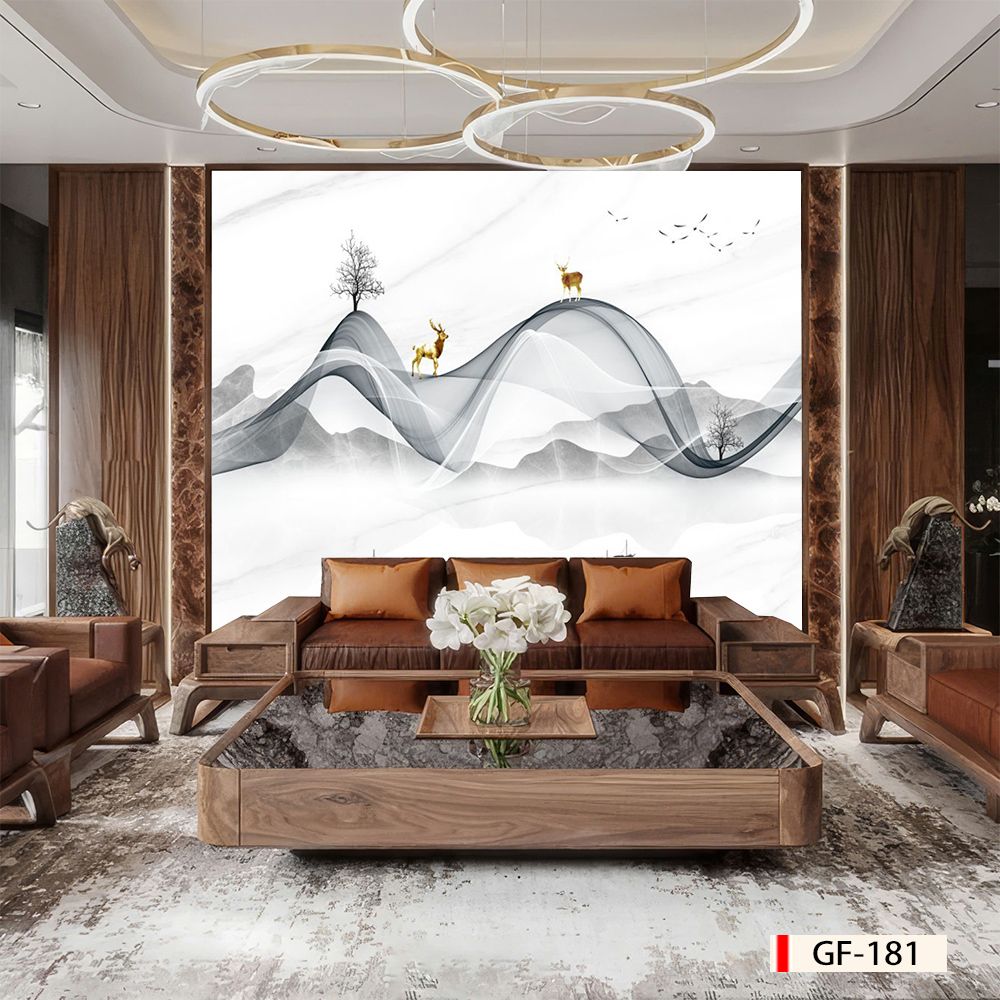 BST161 - TẤM ỐP TƯỜNG PVC - VÁCH TRANG TRÍ - TẤM ỐP TRANG TRÍ PHÒNG KHÁCH, VÁCH TIVI - TẤM ỐP VÂN ĐÁ TRỪU TƯỢNG