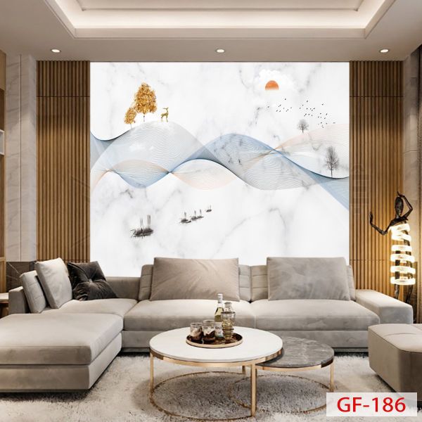 1041 - TẤM ỐP TƯỜNG PVC - VÁCH TRANG TRÍ - TẤM ỐP TRANG TRÍ PHÒNG KHÁCH, VÁCH TIVI - TẤM ỐP VÂN ĐÁ TRỪU TƯỢNG | MÃ GF-186