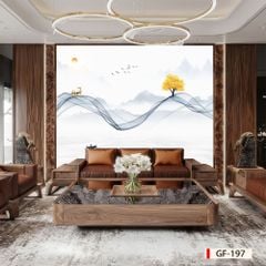 1045 - TẤM ỐP TƯỜNG PVC - VÁCH TRANG TRÍ - TẤM ỐP TRANG TRÍ PHÒNG KHÁCH, VÁCH TIVI - TẤM ỐP VÂN ĐÁ TRỪU TƯỢNG | MÃ GF-197