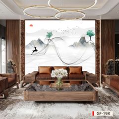1046 - TẤM ỐP TƯỜNG PVC - VÁCH TRANG TRÍ - TẤM ỐP TRANG TRÍ PHÒNG KHÁCH, VÁCH TIVI - TẤM ỐP VÂN ĐÁ TRỪU TƯỢNG | MÃ GF-198