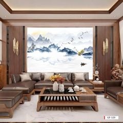 TẤM ỐP TƯỜNG PVC - VÁCH TRANG TRÍ - TẤM ỐP TRANG TRÍ PHÒNG KHÁCH, VÁCH TIVI - TẤM ỐP VÂN ĐÁ PHONG CẢNH | MÃ GF-329