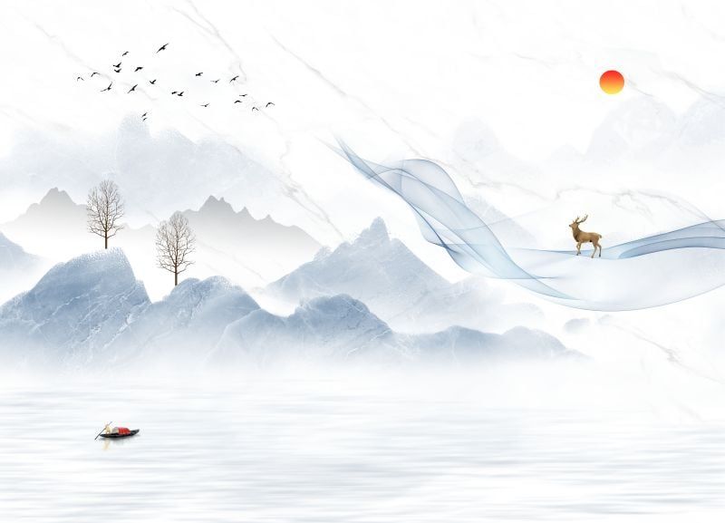 TRANH PVC ỐP TƯỜNG - VÁCH TRANG TRÍ PHÒNG KHÁCH - TRANH VÂN ĐÁ PHONG CẢNH | MÃ GF-335