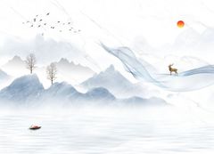 TRANH PVC ỐP TƯỜNG - VÁCH TRANG TRÍ PHÒNG KHÁCH - TRANH VÂN ĐÁ PHONG CẢNH | MÃ GF-335