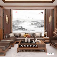 TRANH PVC ỐP TƯỜNG - VÁCH TRANG TRÍ PHÒNG KHÁCH - TRANH VÂN ĐÁ PHONG CẢNH | MÃ GF-339