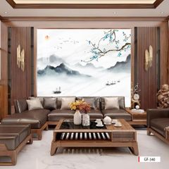 TRANH PVC ỐP TƯỜNG - VÁCH TRANG TRÍ PHÒNG KHÁCH - TRANH VÂN ĐÁ PHONG CẢNH | MÃ GF-340