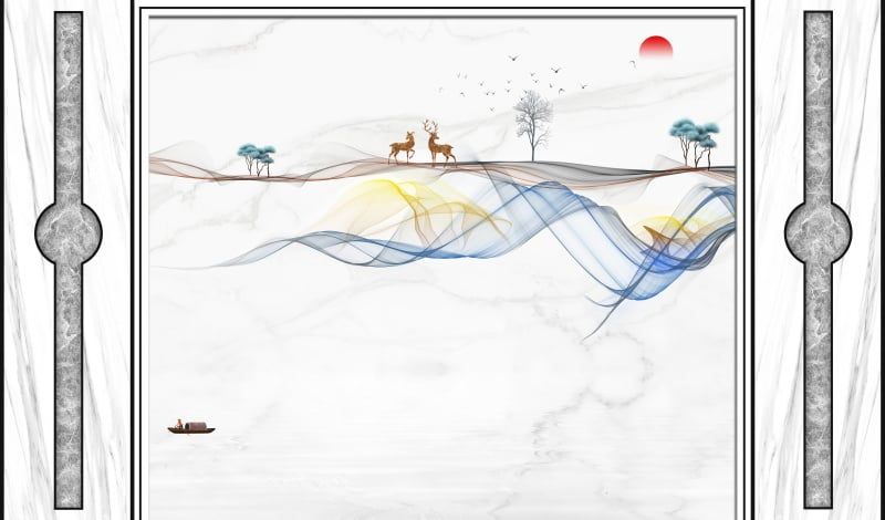 TẤM ỐP TƯỜNG PVC - VÁCH TRANG TRÍ - TẤM ỐP TRANG TRÍ PHÒNG KHÁCH, VÁCH TIVI - TẤM ỐP VÂN ĐÁ TRỪU TƯỢNG | MÃ GF-368