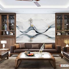 TẤM ỐP TƯỜNG PVC - VÁCH TRANG TRÍ - TẤM ỐP TRANG TRÍ PHÒNG KHÁCH, VÁCH TIVI - TẤM ỐP VÂN ĐÁ TRỪU TƯỢNG | MÃ GF-412