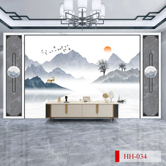 TẤM ỐP TRANG TRÍ PHÒNG KHÁCH, VÁCH TIVI - VÁCH TRANG TRÍ - TẤM ỐP VÂN ĐÁ PHONG CẢNH | MÃ HH-034