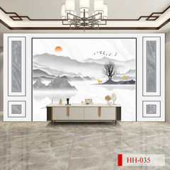 TẤM ỐP TRANG TRÍ PHÒNG KHÁCH, VÁCH TIVI - VÁCH TRANG TRÍ - TẤM ỐP VÂN ĐÁ PHONG CẢNH | MÃ HH-035