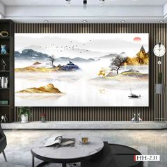 1263 -  TẤM ỐP TRANG TRÍ PHÒNG KHÁCH, VÁCH TIVI - VÁCH TRANG TRÍ - TẤM ỐP VÂN ĐÁ PHONG CẢNH | MÃ HH-231