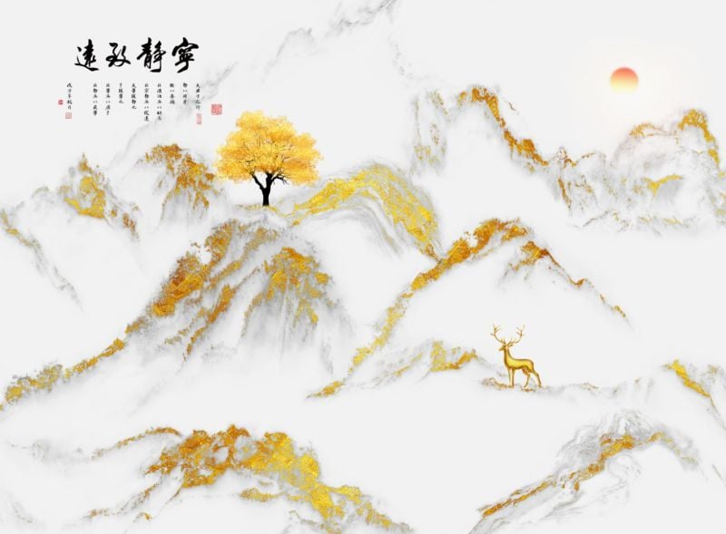 1270 -  TẤM ỐP TRANG TRÍ PHÒNG KHÁCH, VÁCH TIVI - VÁCH TRANG TRÍ - TẤM ỐP VÂN ĐÁ PHONG CẢNH | MÃ HH-241