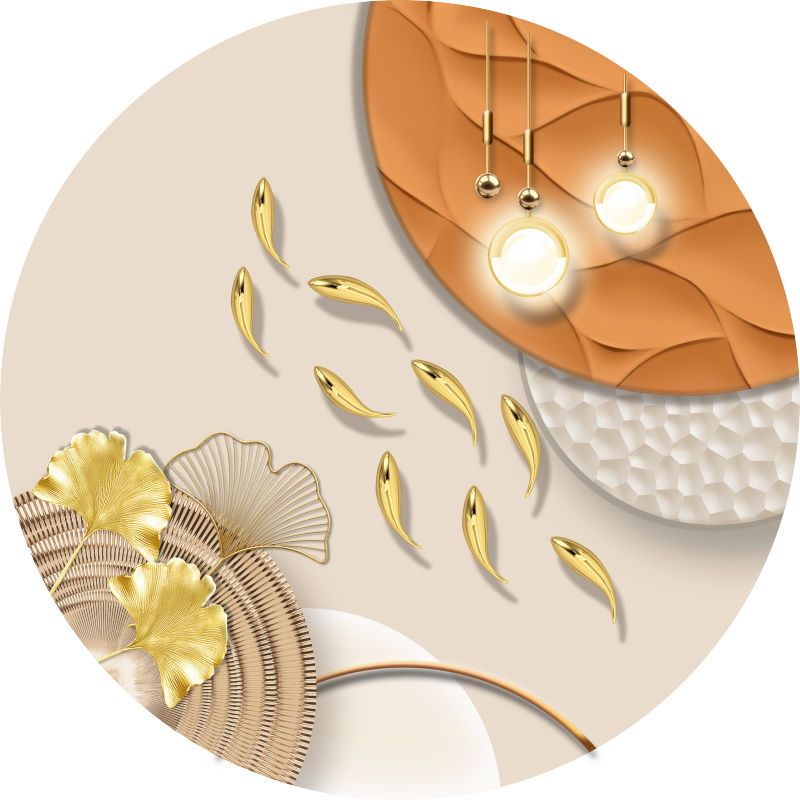 1241 - TRANH TREO TƯỜNG PHÒNG KHÁCH - TRANH TRANG TRÍ - TRANH TREO TƯỜNG CÁ HIỆN ĐẠI - KIỂU TRANH TRÒN| MÃ HZH-6613