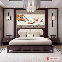 TRANH TREO PHÒNG KHÁCH - TRANH TRANG TRÍ - TRANH TREO TƯỜNG QUẢ HỒNG - KIỂU TRANH LIỀN KHỔ | MÃ HZH-6632